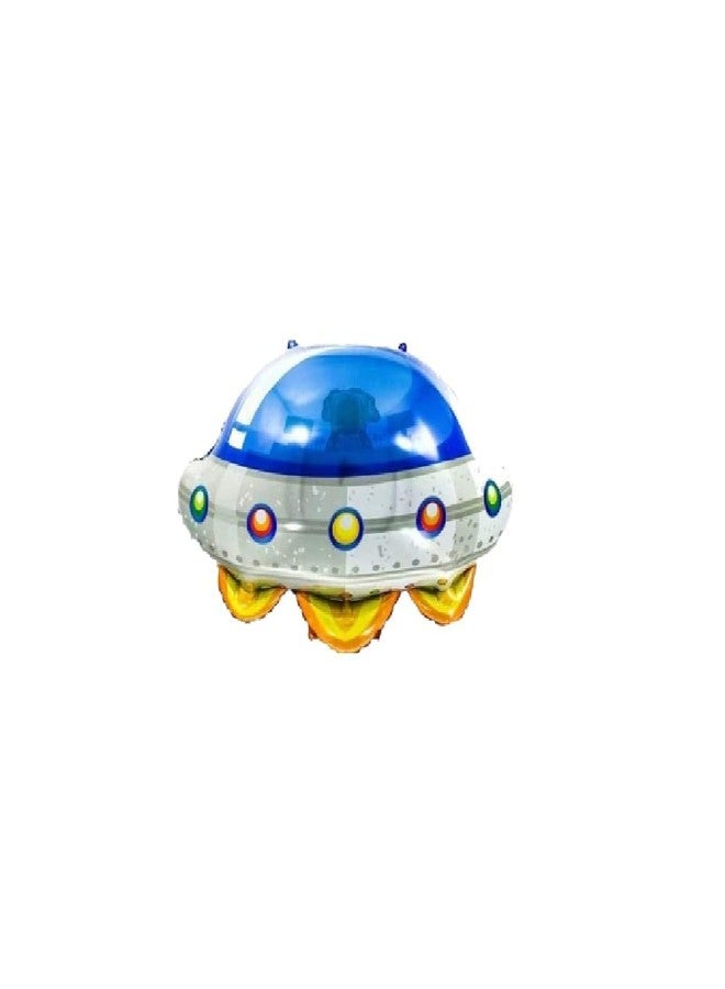 Fi - Flick In 6 Pcs Space Theme Birthday Decoration 3Rd For Boys Astronaut Third Decorations Boy Rocket Balloons (Pack Of, Multicolor) Mylar - Image 5